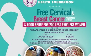 Free Cervical Cancer & Breast Cancer Awareness Lecture and Food Relief for 200 Less Privilege Women