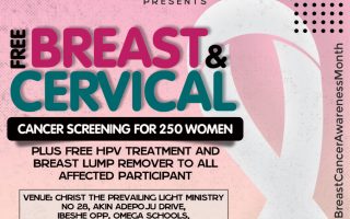 FREE BREAST AND CERVICAL CANCER SCREENING FOR 250 WOMEN PLUS FREE HPV TREATMENT AND BREAST LUMP REMOVER TO ALL AFFECTED PARTICIPANT