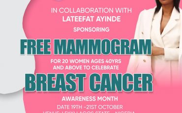 FREE MAMMOGRAM  for 20 Women Ages 40years and above to Celebrate BREAST CANCER AWARENESS MONTH