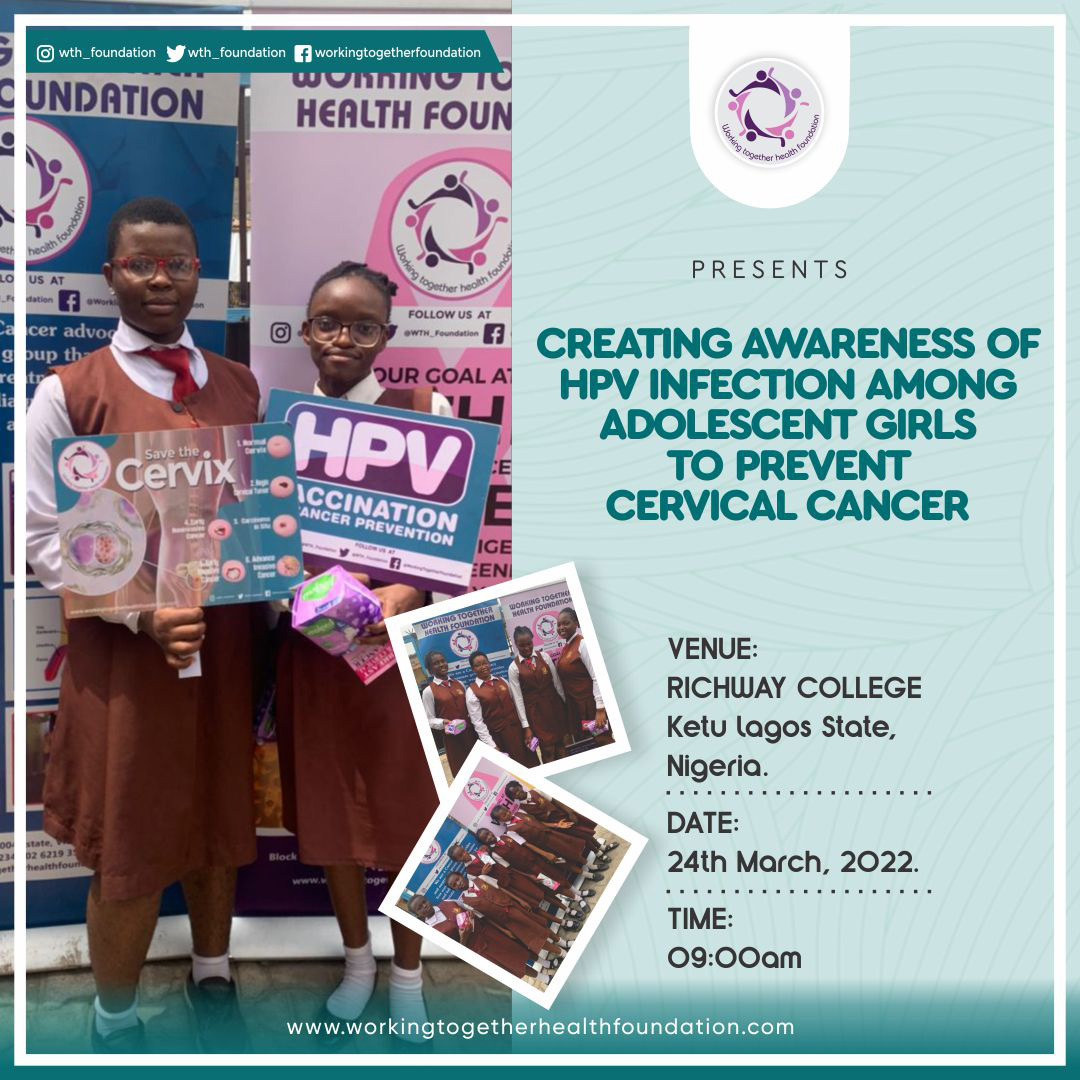 CREATING AWARENESS OF HPV INFECTION AMONG ADOLESCENT GIRLS TO PREVENT CERVICAL CANCER